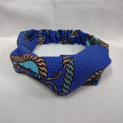 <span style="color: #ff6347; font-style: bold;">【売切】</span><br>151<br>アフリカ布の<br>ヘアバンド<br>ブルー