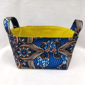 <span style="color: #ff6347; font-style: bold;">【売切】</span><br>291<br>アフリカ布で作った小物入れ(小)<br>ブルー