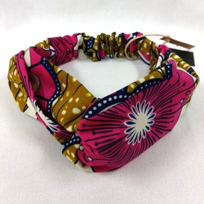 <span style="color: #ff6347; font-style: bold;">【売切】</span><br>138<br>アフリカ布の<br>ヘアバンド<br>レッド＆ブラウン